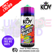 Shop Rainbow Blaze Range KOV 100ML Eliquid Shortfill E Juice - UK Vape World