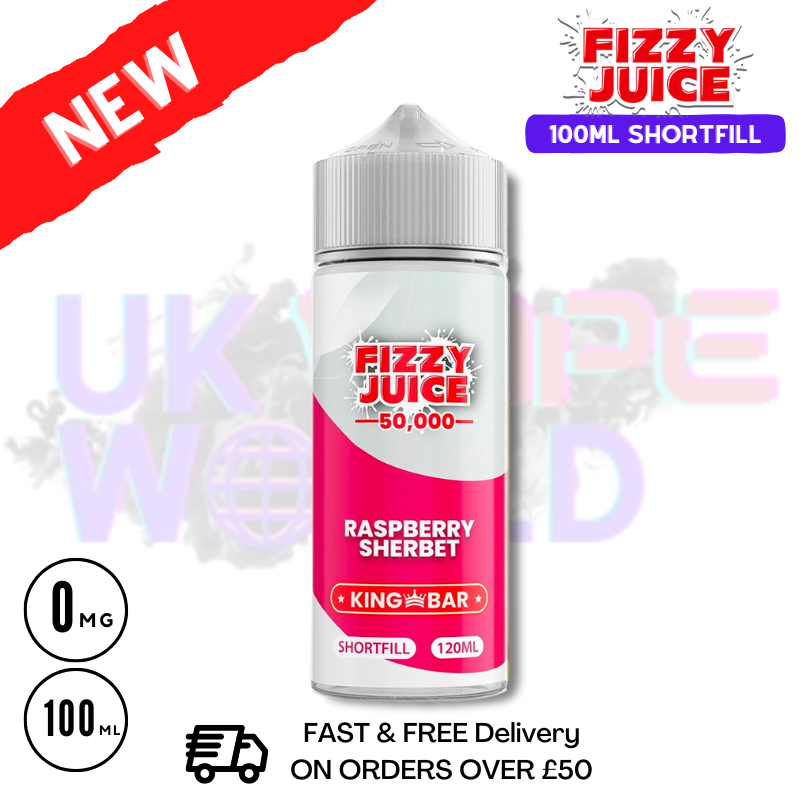 Raspberry Sherbet Fizzy Juice 100ml E-Liquid - £7.99