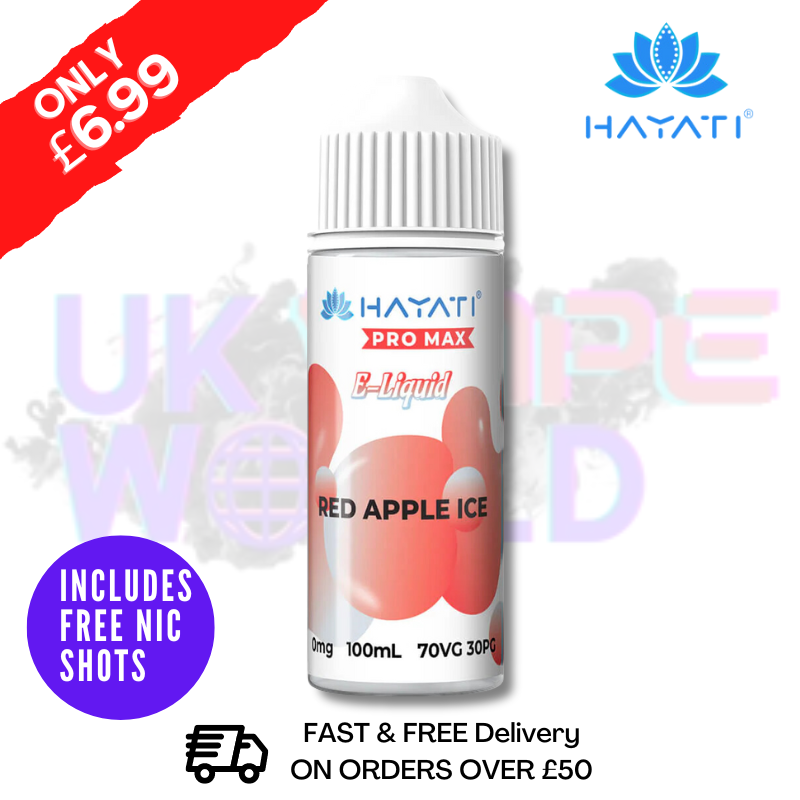 Shop Red Apple ICE Hayati Pro Max Shortfill Juice 100ML Eliquid - UK Vape World