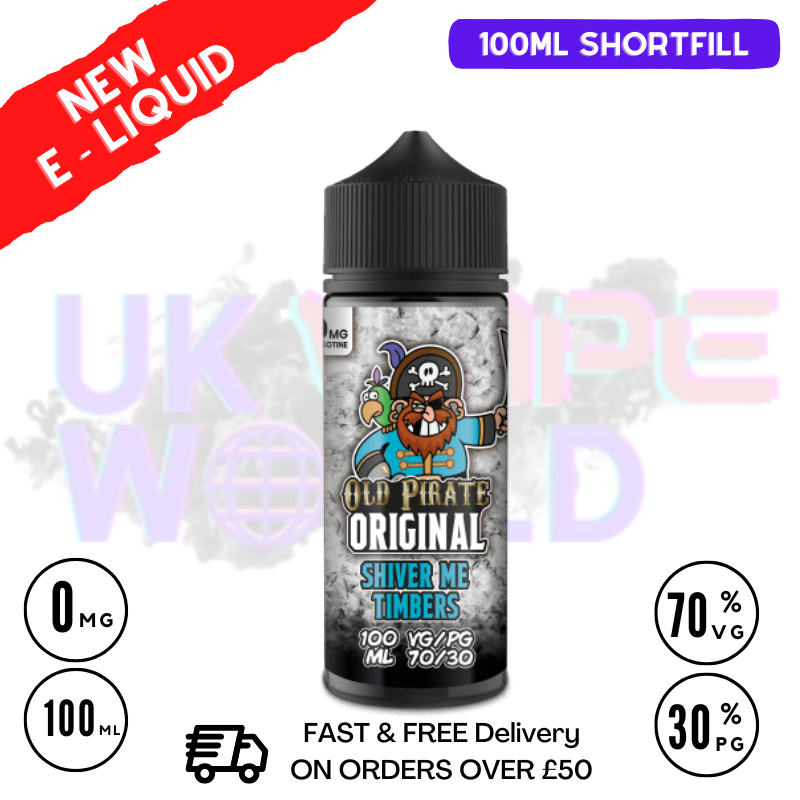 Buy Online Shiver Me Timbers Old Pirate Original 100ML Eliquid - UK Vape World