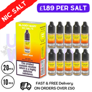 Gummy Bear Bloody Mary Nic Salt E-Liquids Pack Of 10 Deal - UK Vape World
