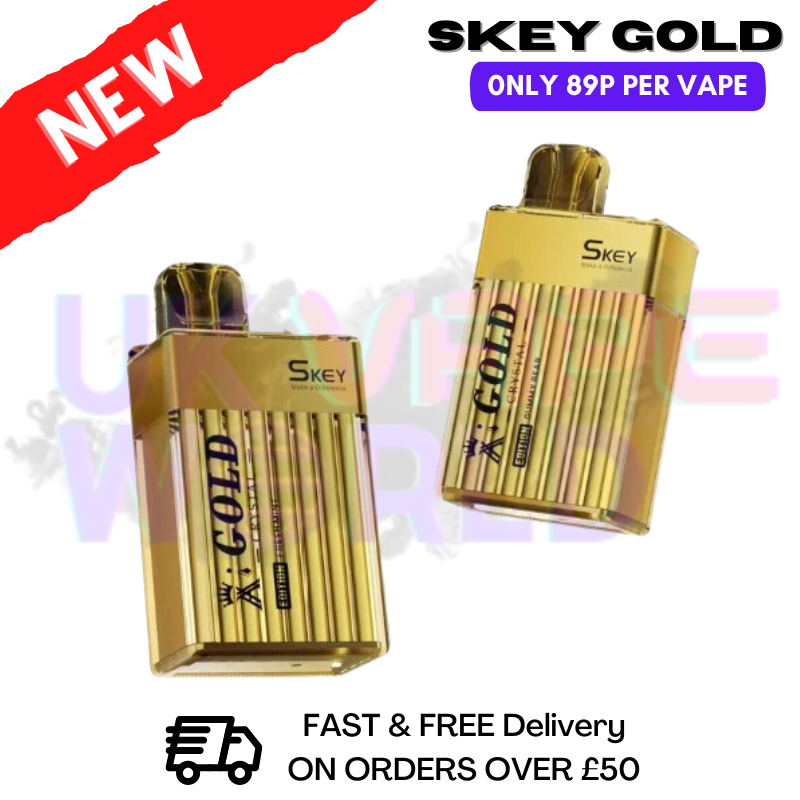 Shop SKey Vape Gold 600 Disposable Vape Bar - UK Vape World