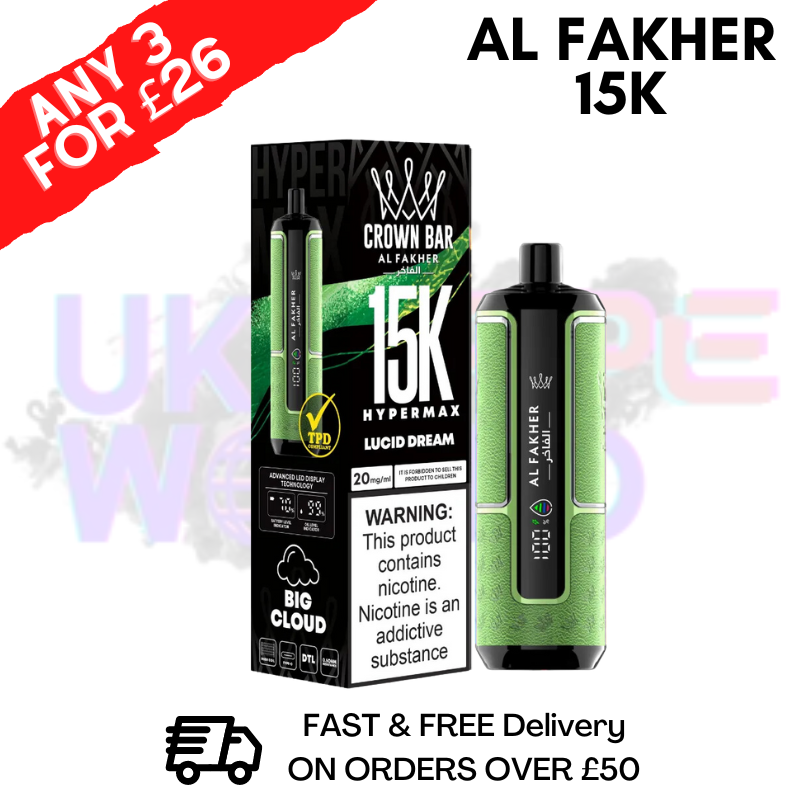 Shop Space dream Al Fakher HyperMax 15k Puff | ANY 3 FOR £26 - UK Vape World