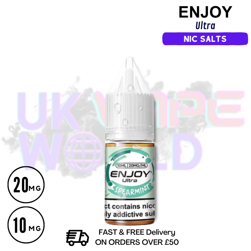 Shop Spearmint Enjoy Ultra 9000 9K Nic Salt 10ML eLiquid - UK Vape World