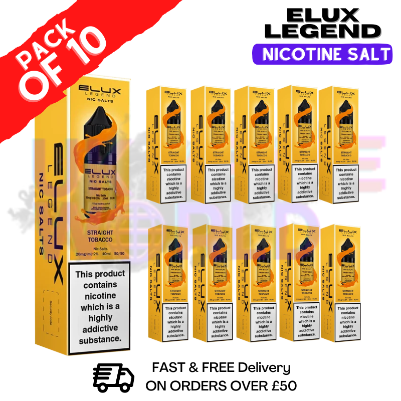 Shop Straight Tobacco Elux Legend Nic Salt Pack / BOX OF 10 - UK Vape World