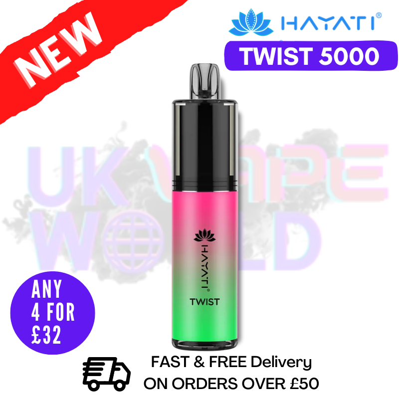 Strawberry Kiwi Hayati Twist 5000 Puff 5K Disposable Kit