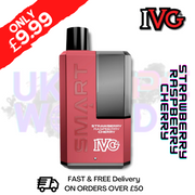 Shop Strawberry Raspberry Cherry IVG 5500 Smart Disposable Kit - ONLY £9.99. - UK Vape World