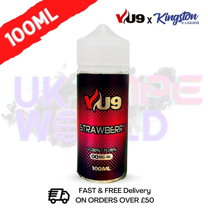 Strawberry Shortfill eJuice 100ML Eliquid - VU9 x Kingston - UK Vape World