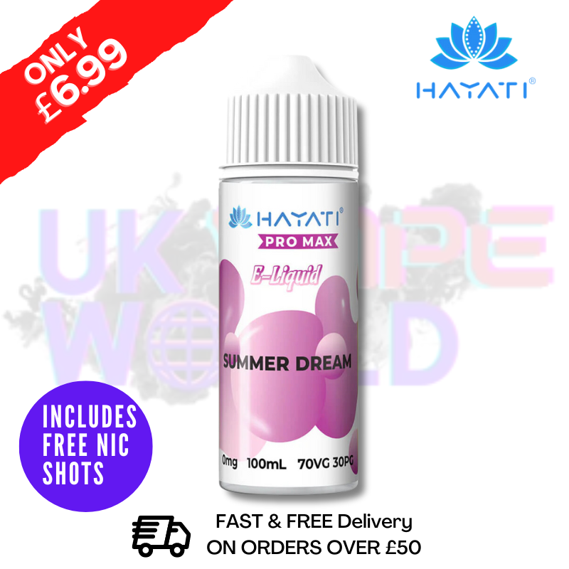 Shop Summer Dream Hayati Pro Max Shortfill Juice 100ML Eliquid - UK Vape World