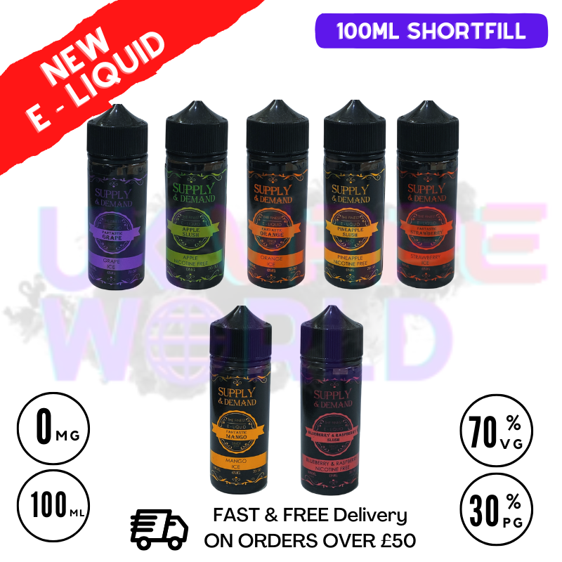 Shop Supply Demand 100ML E Liquid Shortfill [70-30] - UK Vape World 