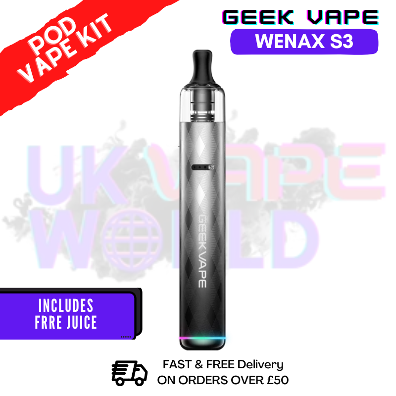 Texture Dark GeekVape Wenax S3 Kit + Free 2x Salt