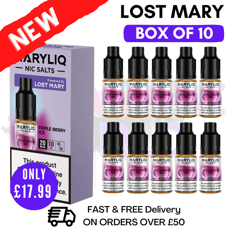 Shop Triple Berry Ice MaryLiq Nic Salt BOX OF 10 - UK Vape World