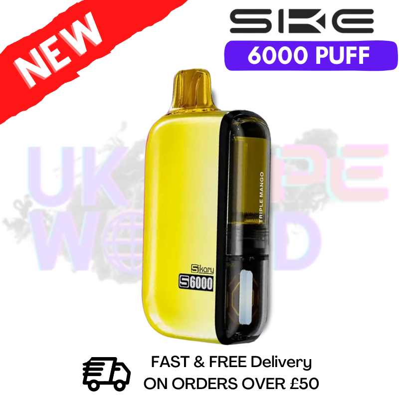 Triple Mango SKE SIKARY 6000 PUFF 6K Disposable Kit - £8