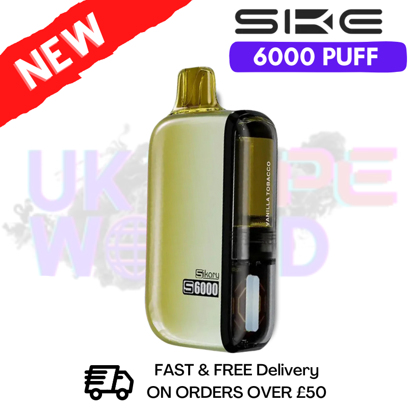 Shop Vanilla Tobacco SKE SIKARY 6000 PUFF 6K Disposable Kit - UK Vape World