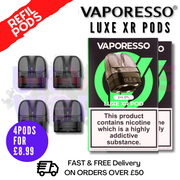 Shop Vaporesso Luxe XR replacement pods (2 x Pack Of 2) - ONLY £2.24 - UK Vape World