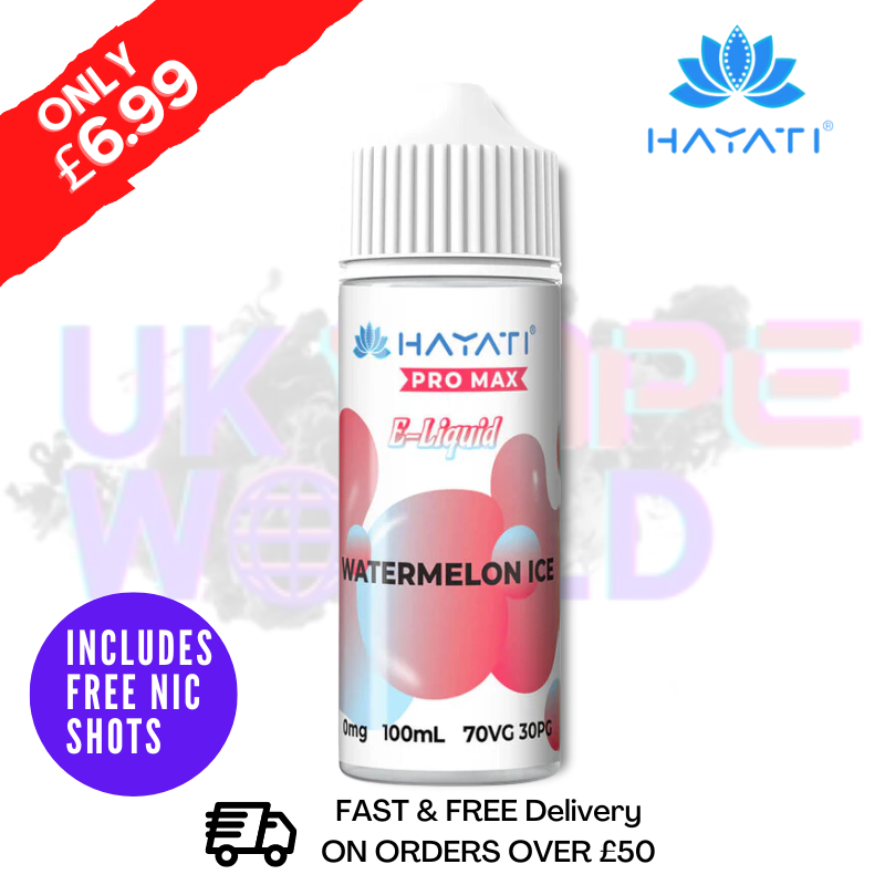 Shop Watermelon ICE Hayati Pro Max Shortfill Juice 100ML Eliquid - UK Vape World