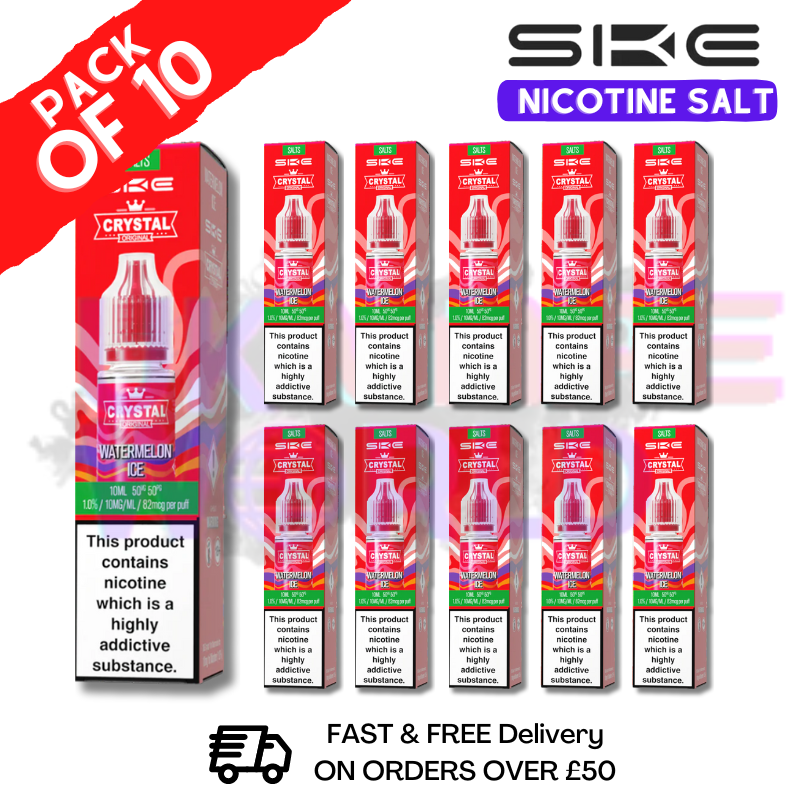 Shop Watermelon ICE Crystal SKE Nic Salt Box / Pack Of 10 - UK Vape World