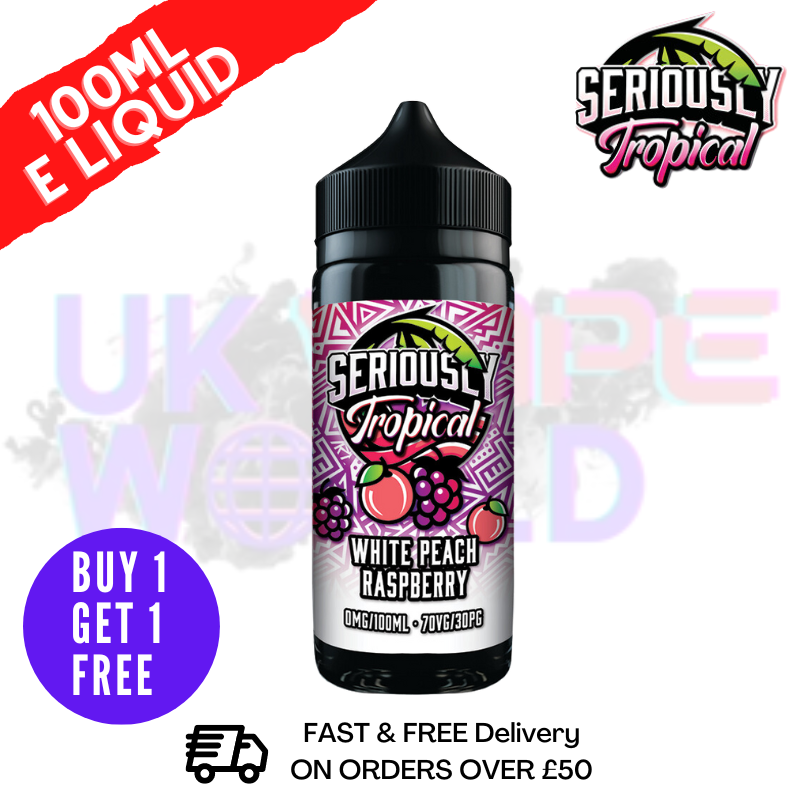 Shop White Peach Raspberry Seriously Tropcial 100ML Eliquid Shortfill E Juice - UK Vape World