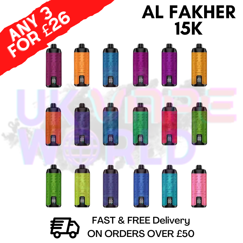 Al Fakher Crown 15000 Puff 15K Bar Disposable - ANY 3 FOR £26