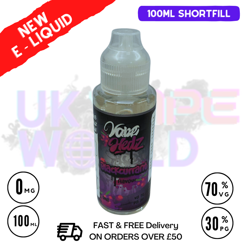 Blackcurrant Vape Hedz 100ml Shortfill Eliquid