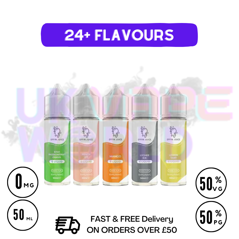 All Flavours Of The EFFIN Juice 50ml - UK Vape World