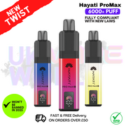 Shop Hayati Pro Max+ 6000 Puff Prefilled Pod Kit | 30 Flavours - UK Vape World