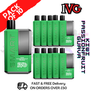 Shop Kiwi Passionfruit Guava IVG Smart 5500 Puff Kit Pack / Box Of 10 - UK Vape World