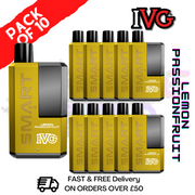 Shop Lemon Passionfruit IVG Smart 5500 Puff Kit Pack / Box Of 10 - UK Vape World