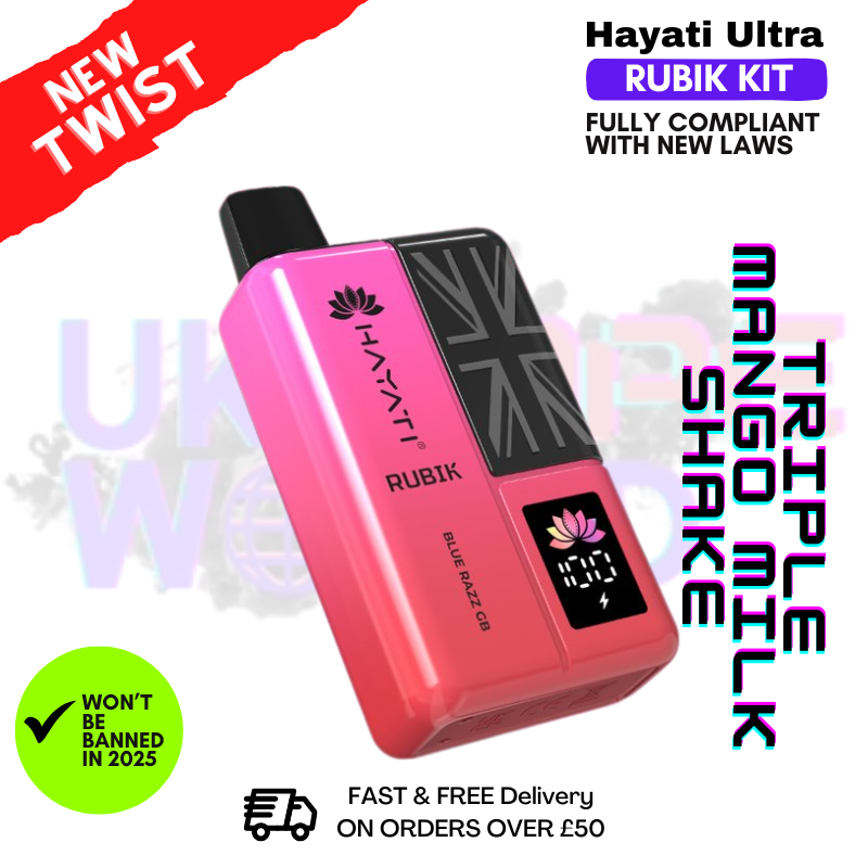 Shop Triple Mango Milk Shake Hayati Rubik 7000 Puff 7K Bar - UK Vape World