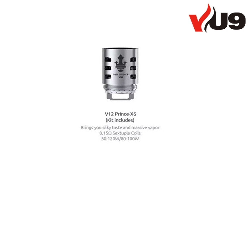 Smok TFV12 Prince-X6 Sub Ohm Coils Pack of 3 - UK VAPE WORLD